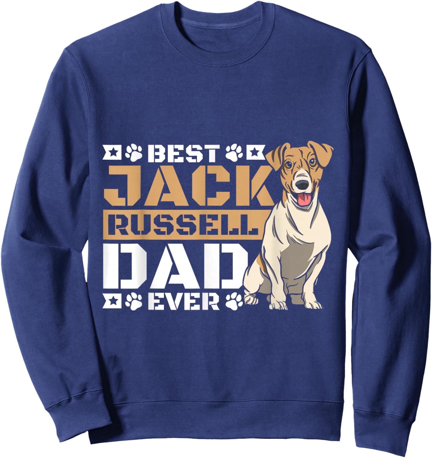 Cute Jack Russell Dog Lover Best Jack Russell Dad Sweatshirt - Sweatshirt | Navy
