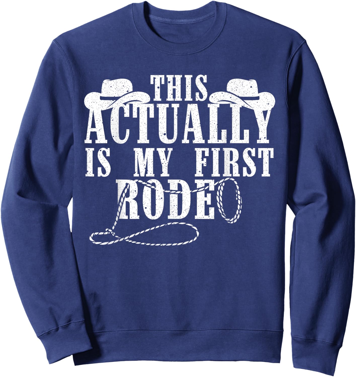 Funny Cowboy Women Rodeo Western Horseback Racing Sweatshirt - Sweatshirt | Navy