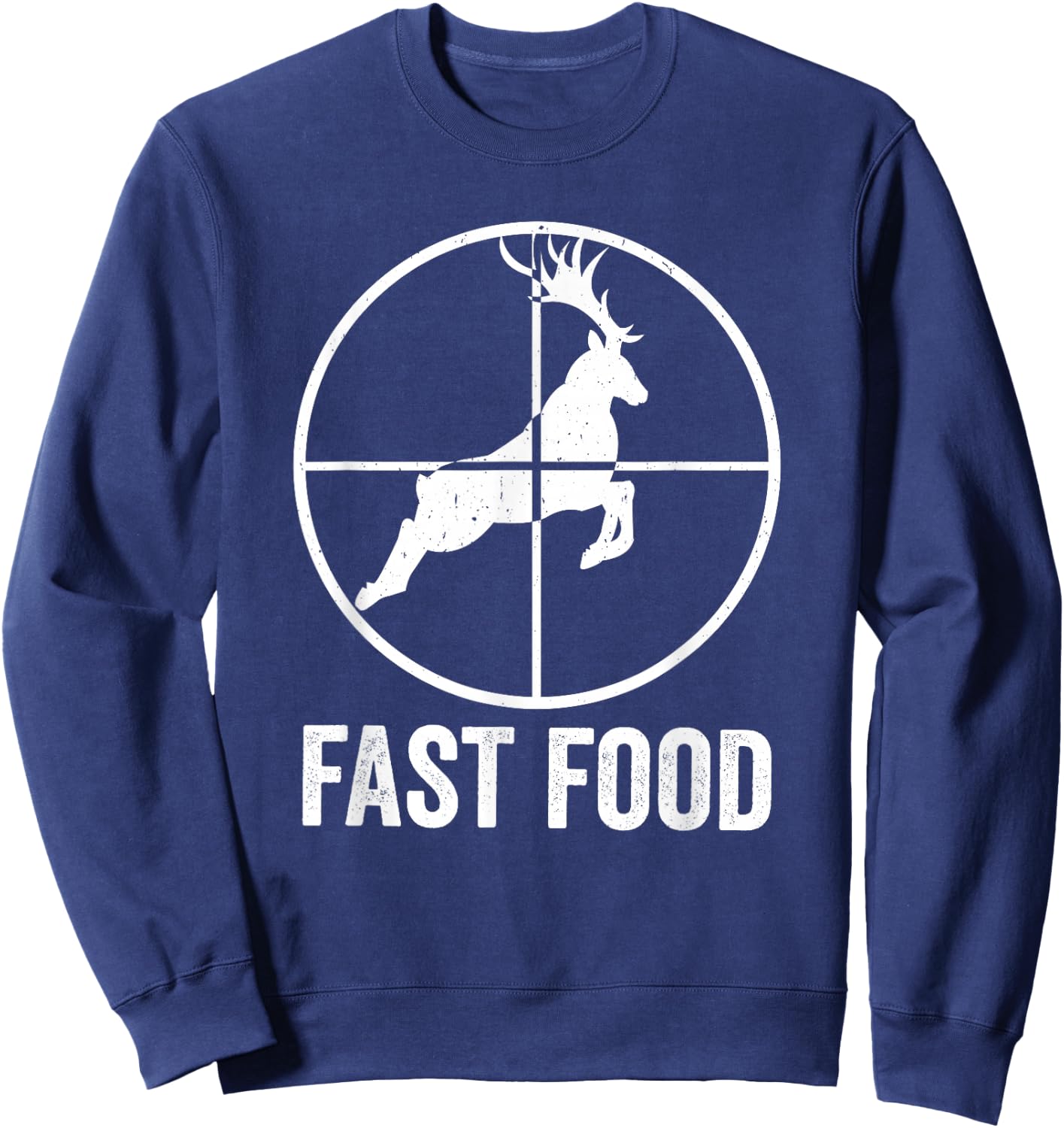 Deer Bow Hunting Fast Food Fun Hunter Christmas Men Gift Sweatshirt - Sweatshirt | Navy
