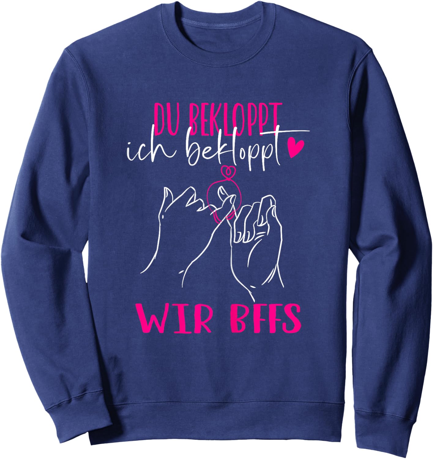 Best Friend for Two Girlfriends Best Friends BFF , black, s Sweatshirt - Sweatshirt | Navy