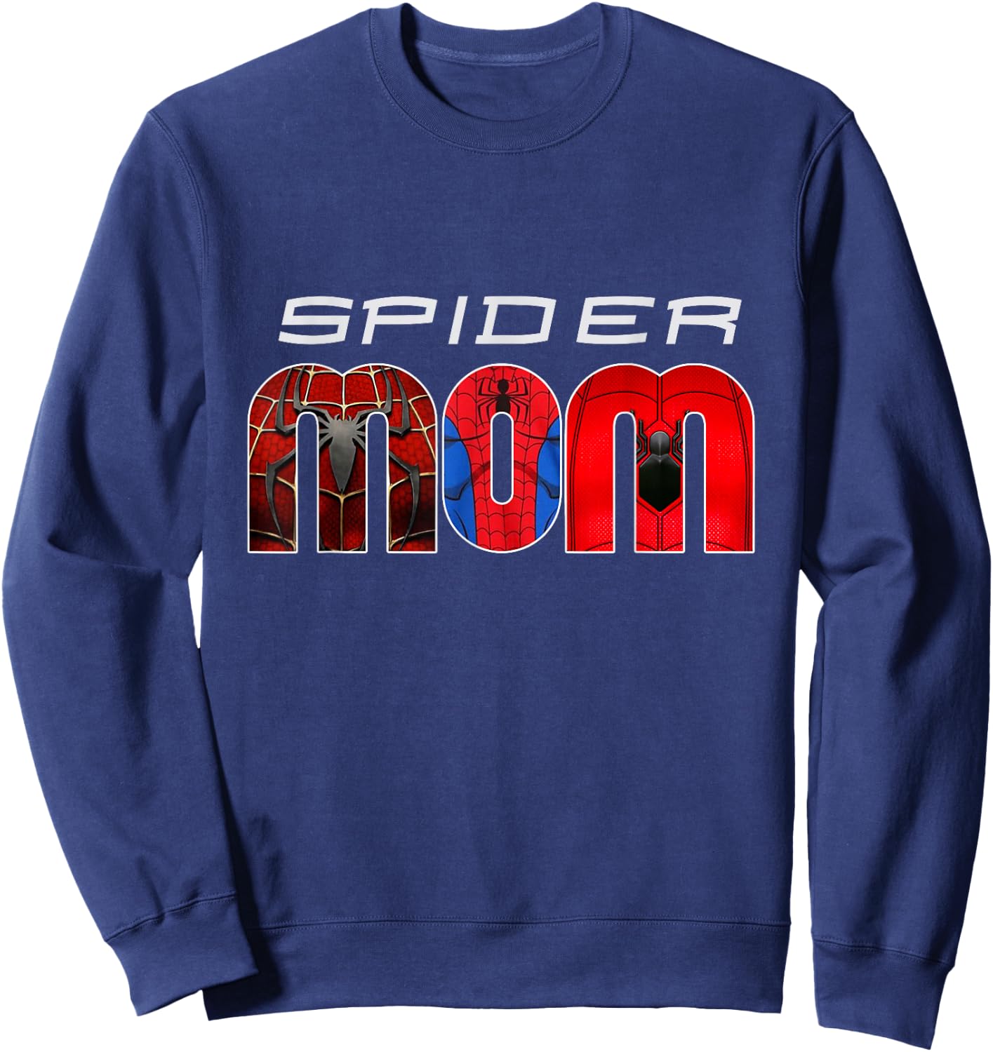 Woman Spider Mom Mother's Day Matching Family Birthday Sweatshirt - Sweatshirt | Navy