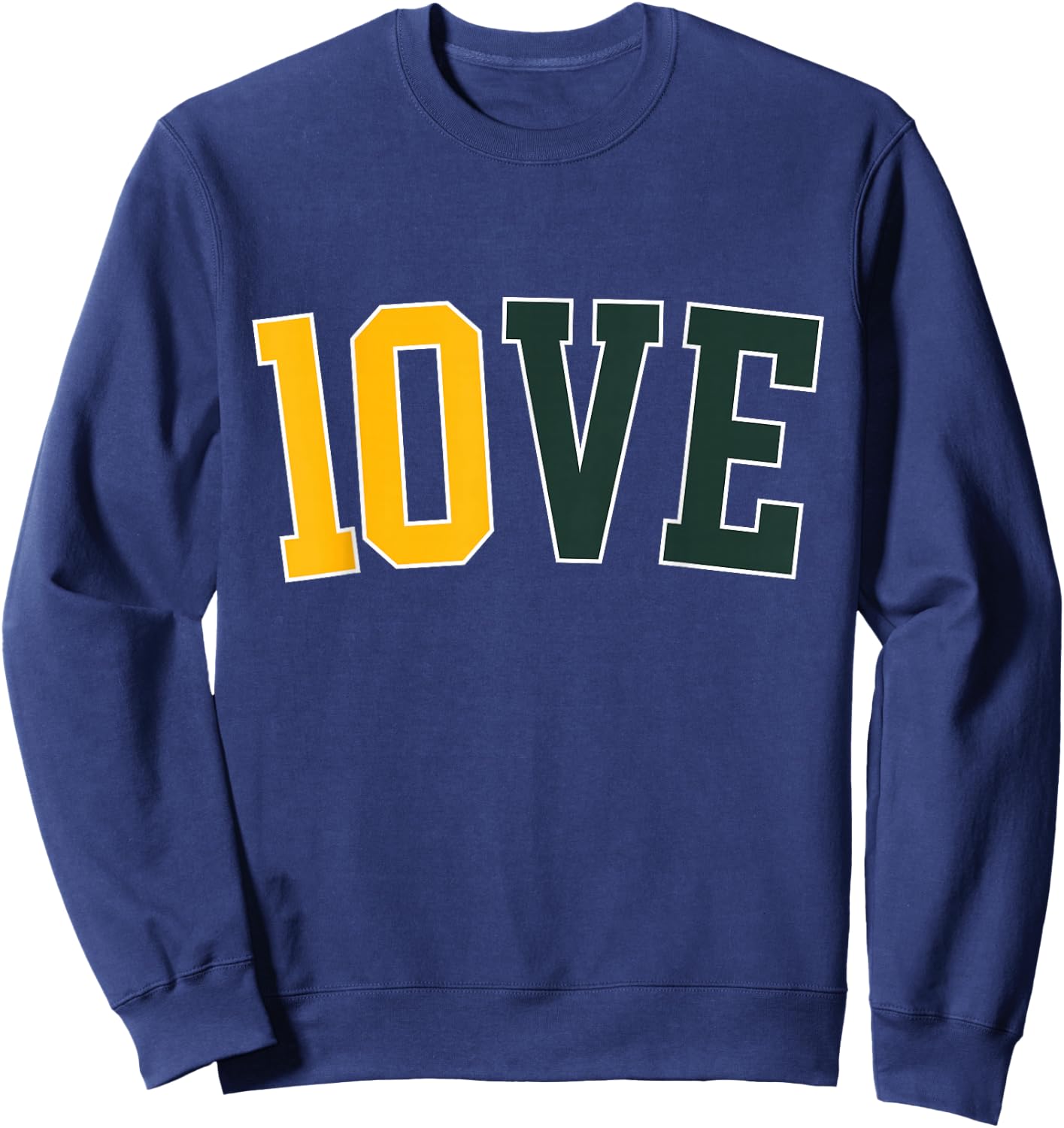 Feel The 10VE Jordan Quarterback Love American Football Sweatshirt - Sweatshirt | Navy