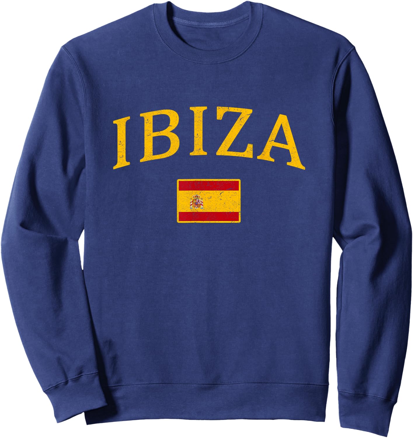 Ibiza Spain Spanish Flag Espana Tourist Souvenir Sweatshirt - Sweatshirt | Navy