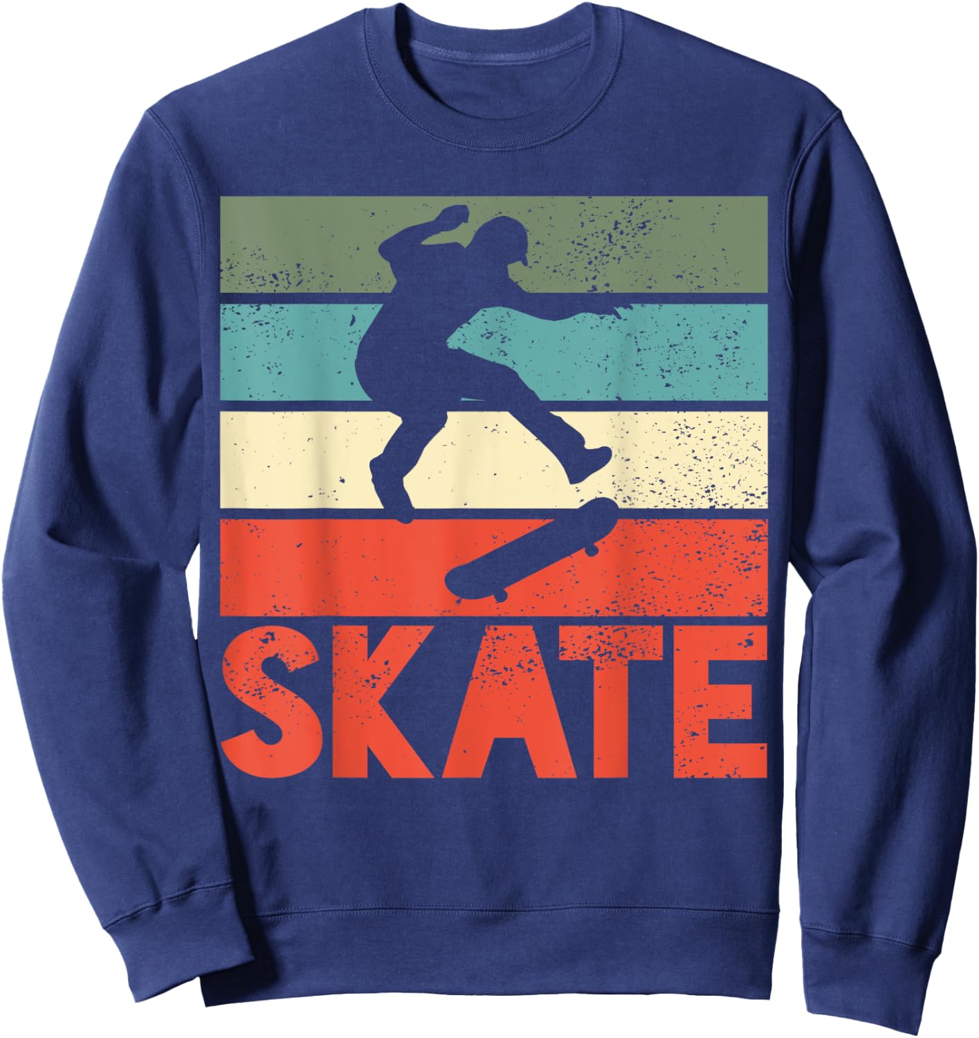 Skate Skateboard Skateboarding Skateboarder Retro Gift Sweatshirt - Sweatshirt | Navy