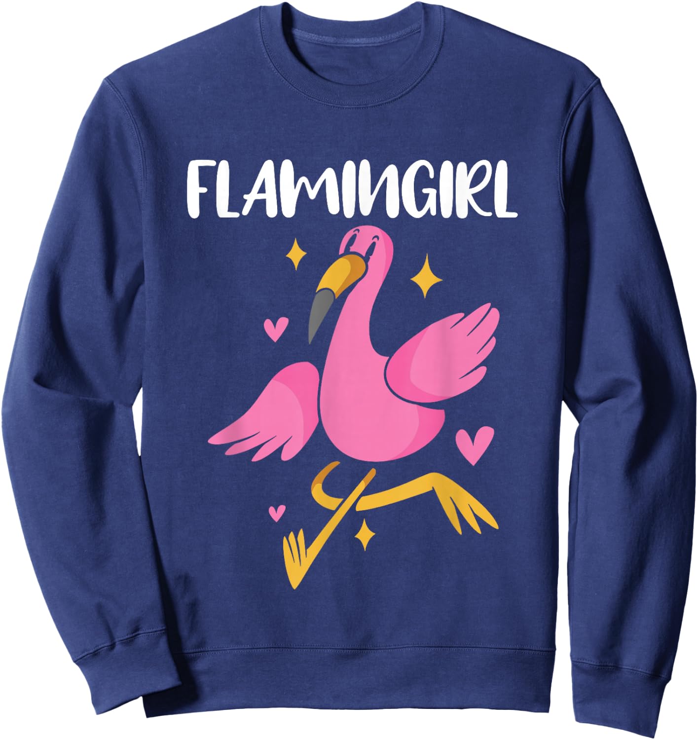 Flamingirl Flamingo Girl , black Sweatshirt - Sweatshirt | Navy