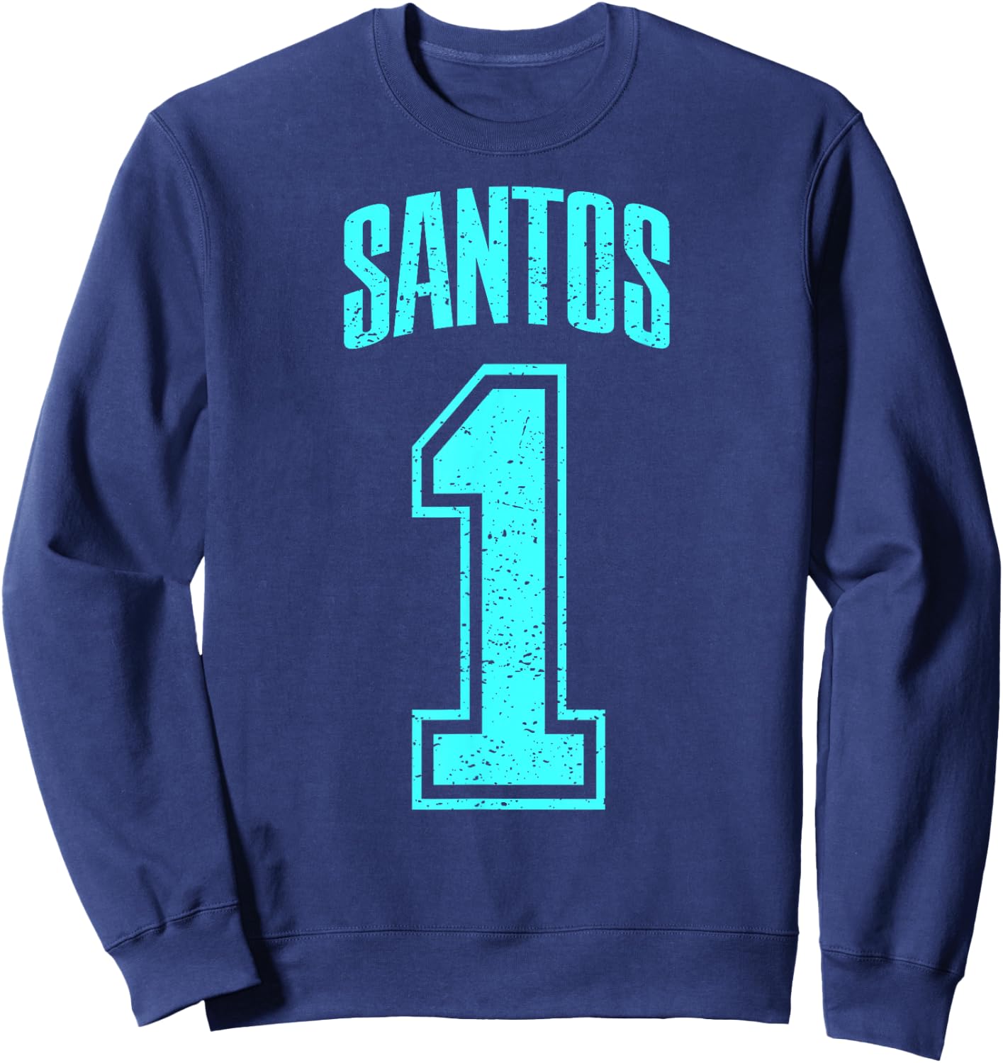 Santos Supporter Number 1 Biggest Fan , black Sweatshirt - Sweatshirt | Navy