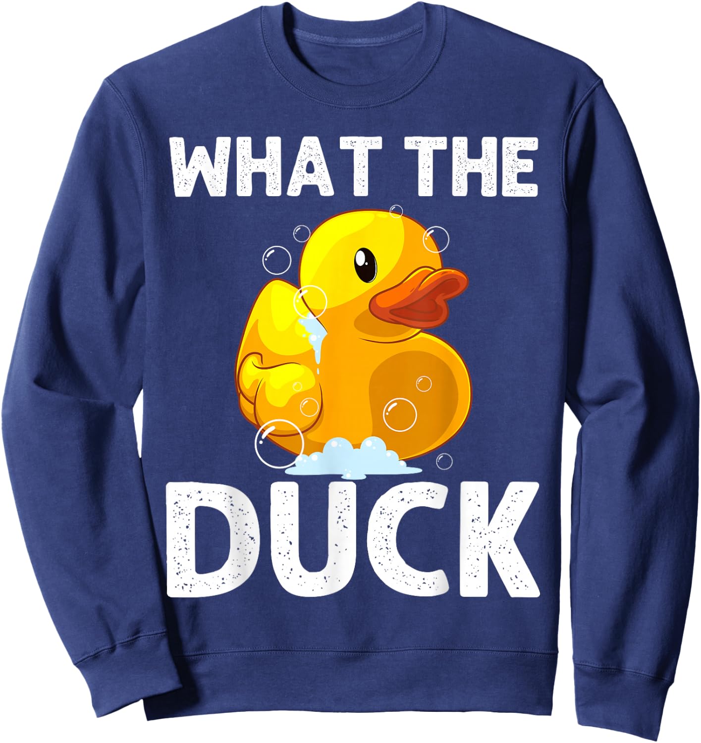 Funny Rubber Duck Art Women Kids Duckie Rubber Duck Sweatshirt - Sweatshirt | Navy