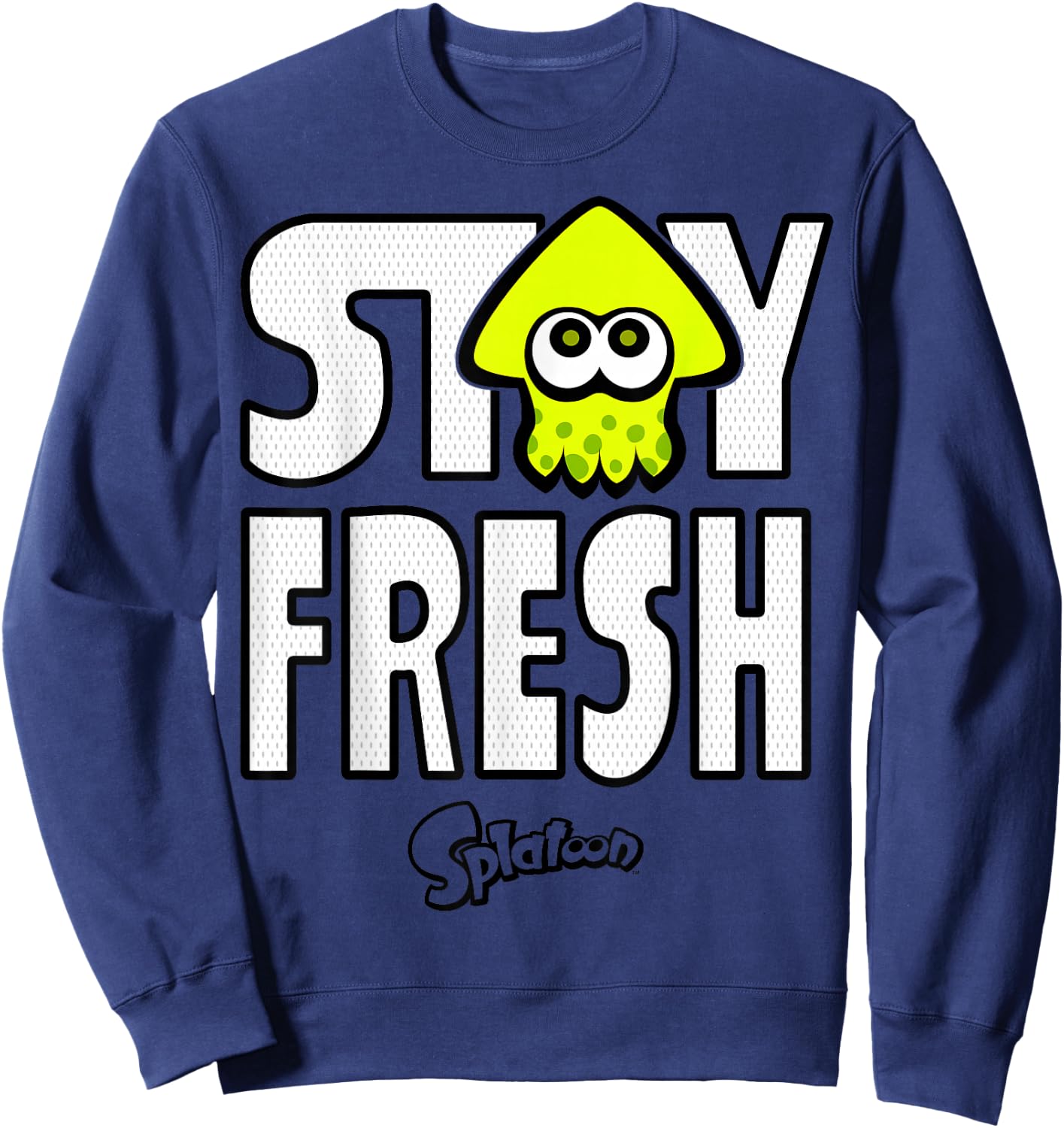 Nintendo Splatoon Neon Stay Fresh Graphic Sweatshirt - Sweatshirt | Navy