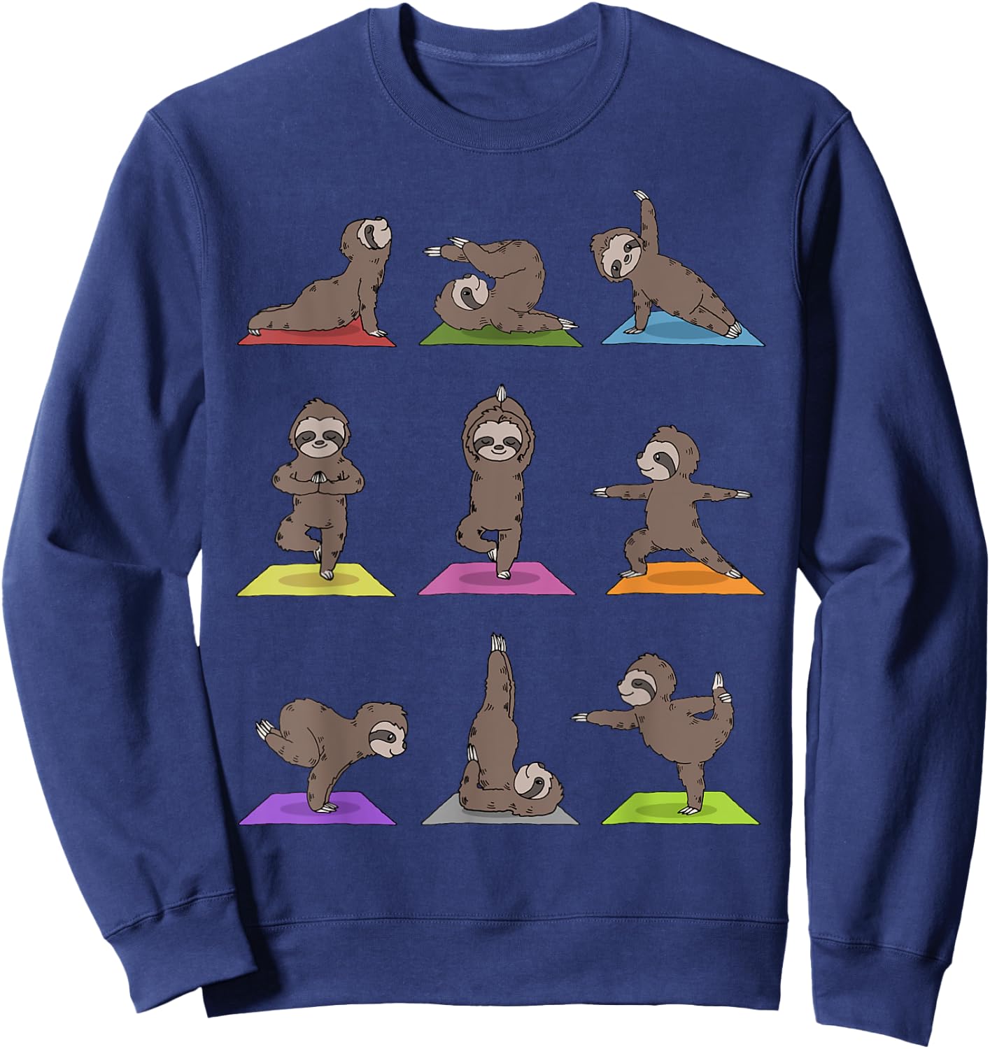 Sloth Yoga Sweatshirt - Sweatshirt | Navy