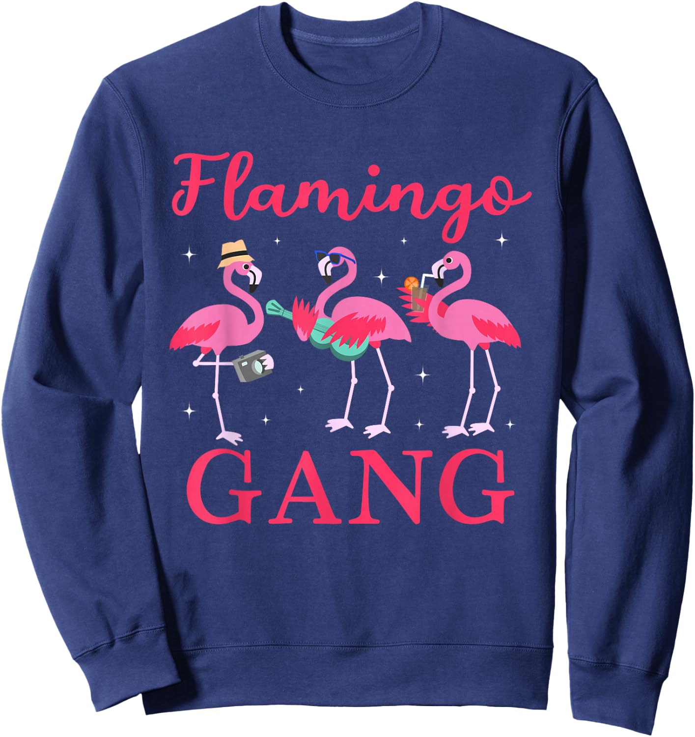 Flamingo Gang Funny Flamingo Holiday and JGA Sweatshirt - Sweatshirt | Navy