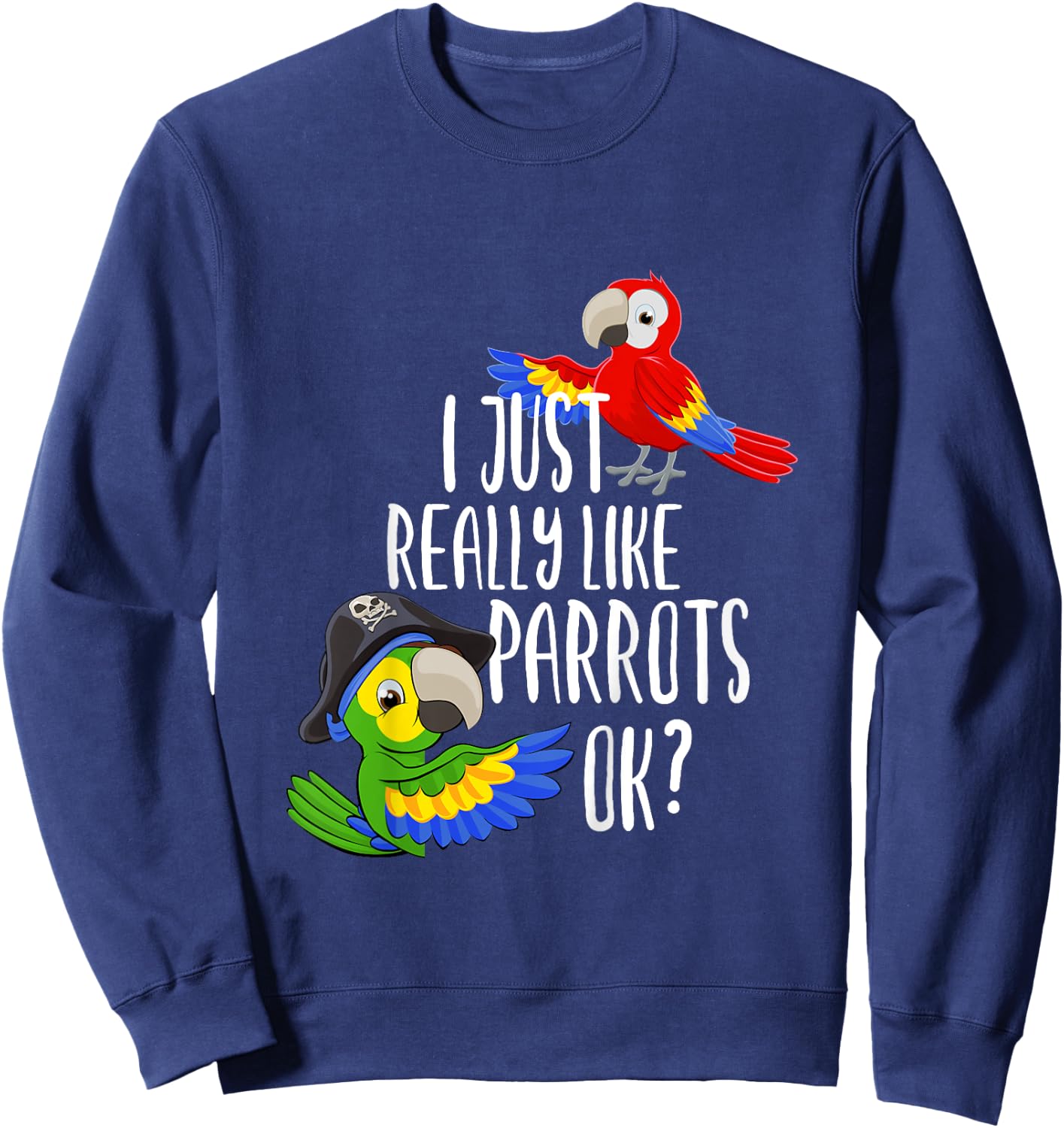 Parrot Gift Parrot Saying Funny Children Sweatshirt - Sweatshirt | Navy