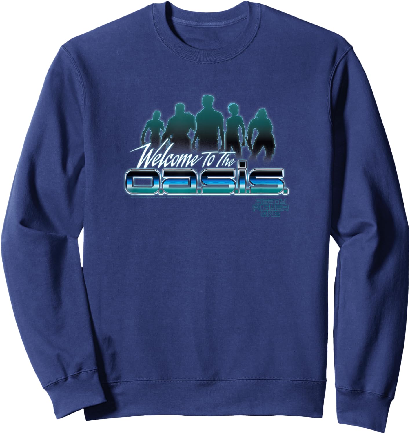Ready Player One Welcome To The Oasis Text Sweatshirt - Sweatshirt | Navy