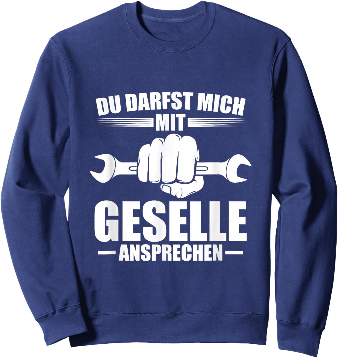 Men's with German Text "Bestandene Gesell" [German Language], black, s Sweatshirt - Sweatshirt | Navy