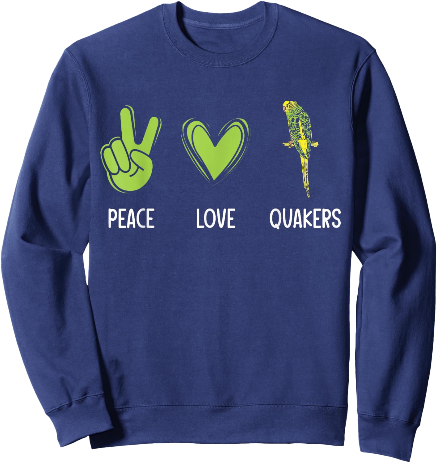 Quaker Parrot Mom Quaker Parrot Green Quaker Parrot Sweatshirt - Sweatshirt | Navy