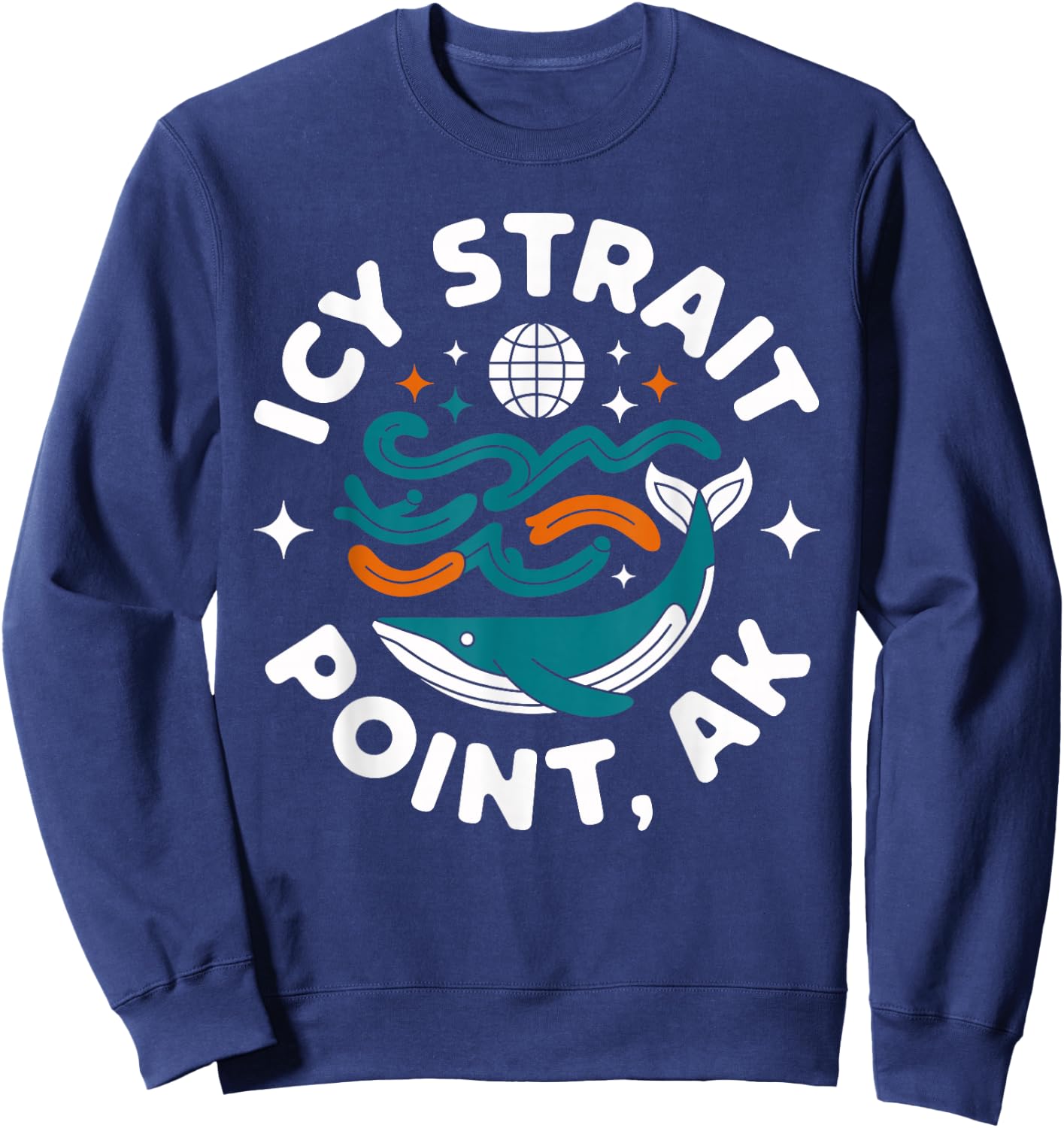 Icy Strait Point, AK Shirt Alaska Adventure Moose Sweatshirt - Sweatshirt | Navy