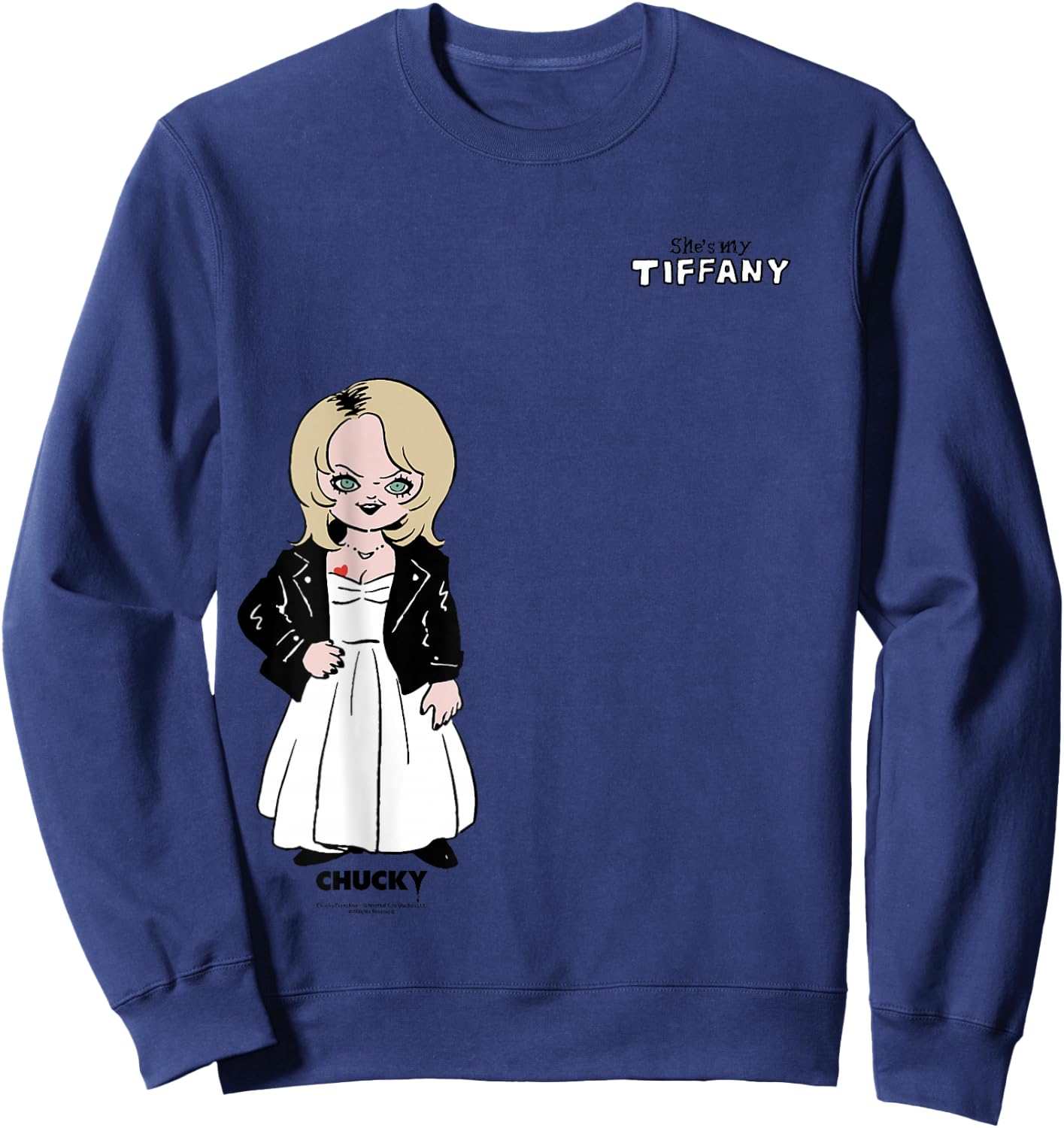 Chucky She's My Tiffany Couple Sweatshirt - Sweatshirt | Navy