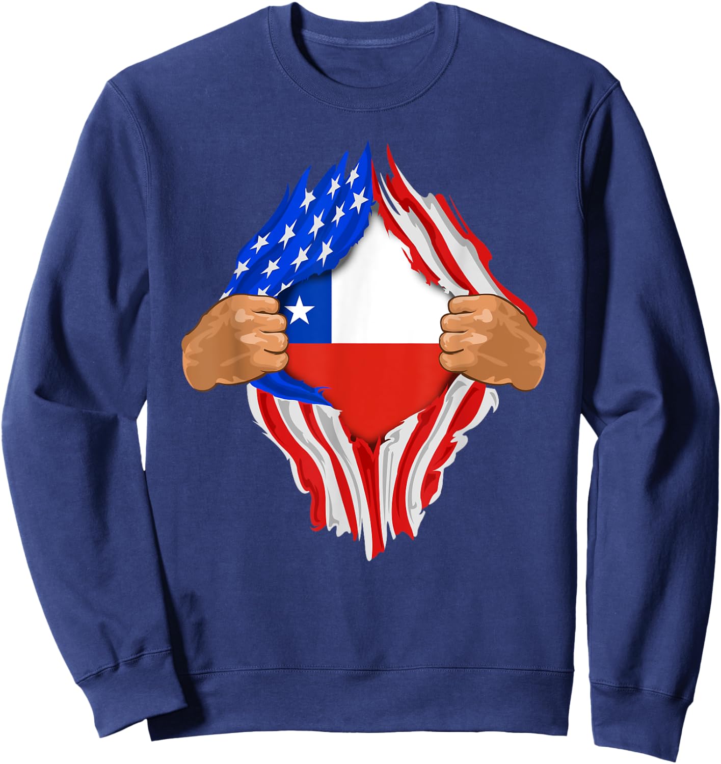 Chilean Blood Inside Me | Chile Flag Gift Sweatshirt - Sweatshirt | Navy