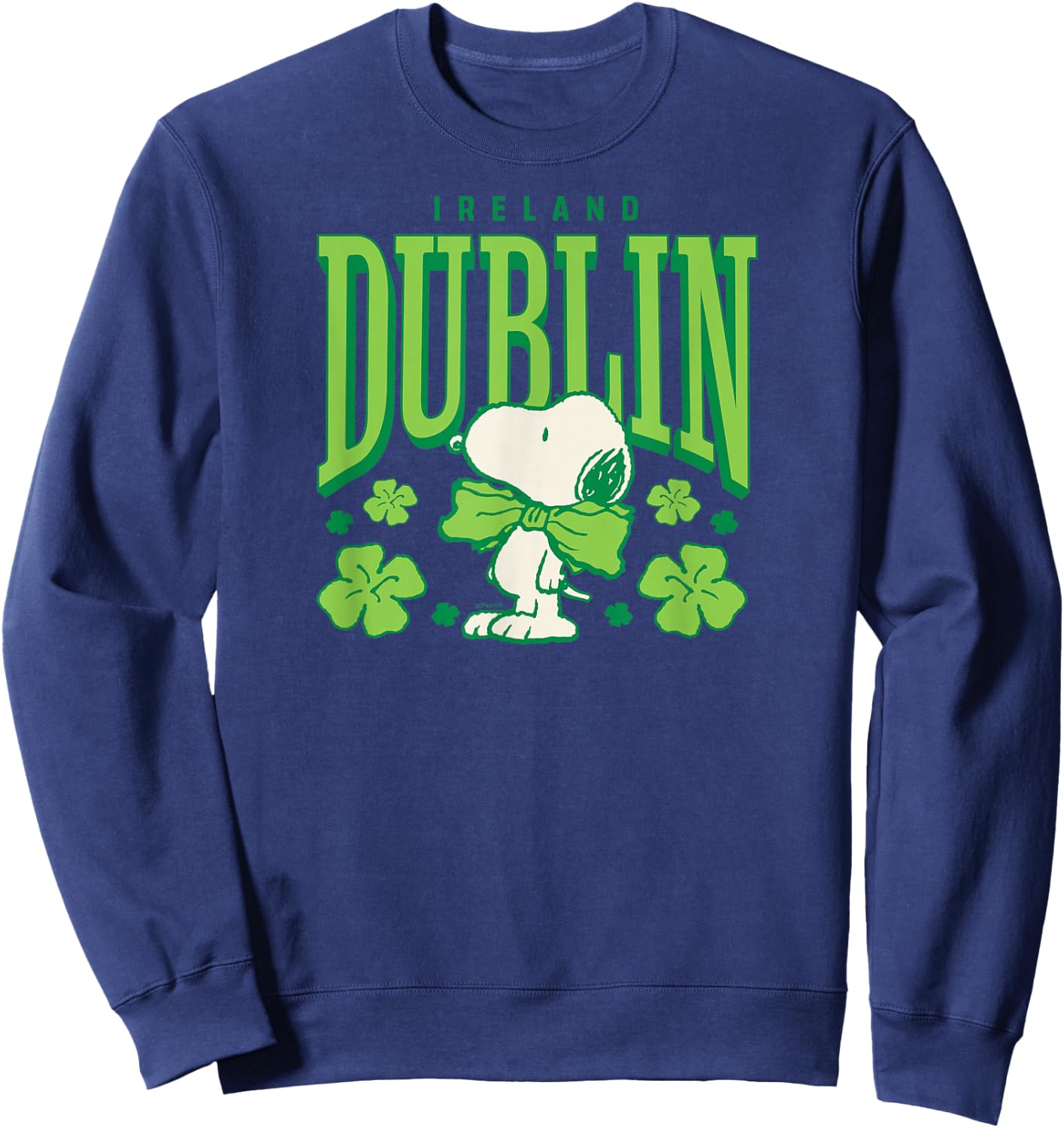 Peanuts - Snoopy St. Patrick's Day Dublin Ireland Sweatshirt - Sweatshirt | Navy