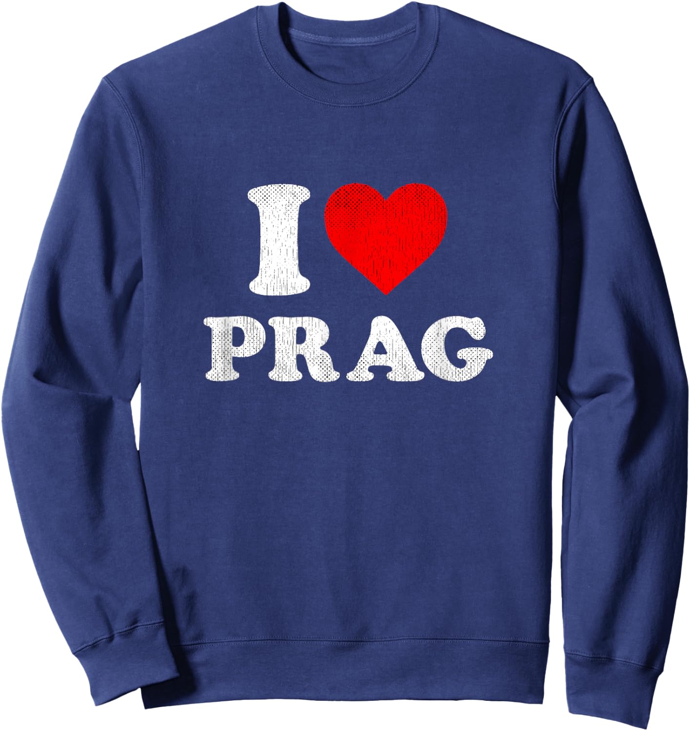 Prag Souvenir I Love Prague Sweatshirt - Sweatshirt | Navy
