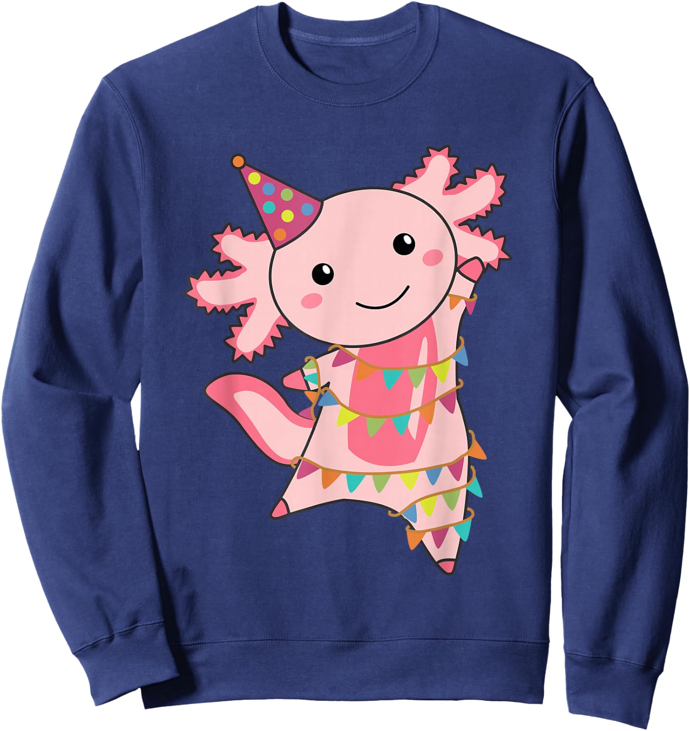 Axolotl Birthday for Children a Birthday Axolotl Sweatshirt - Sweatshirt | Navy