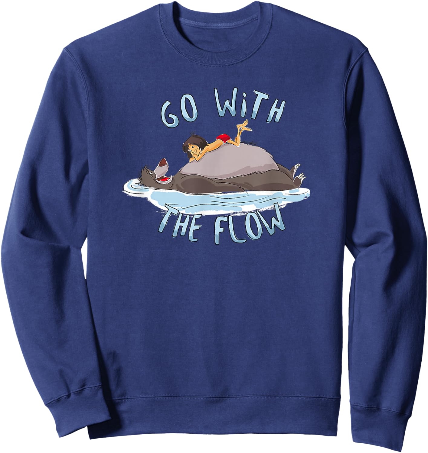 Disney The Jungle Book Mowgli & Baloo Go with The Flow Sweatshirt - Sweatshirt | Navy