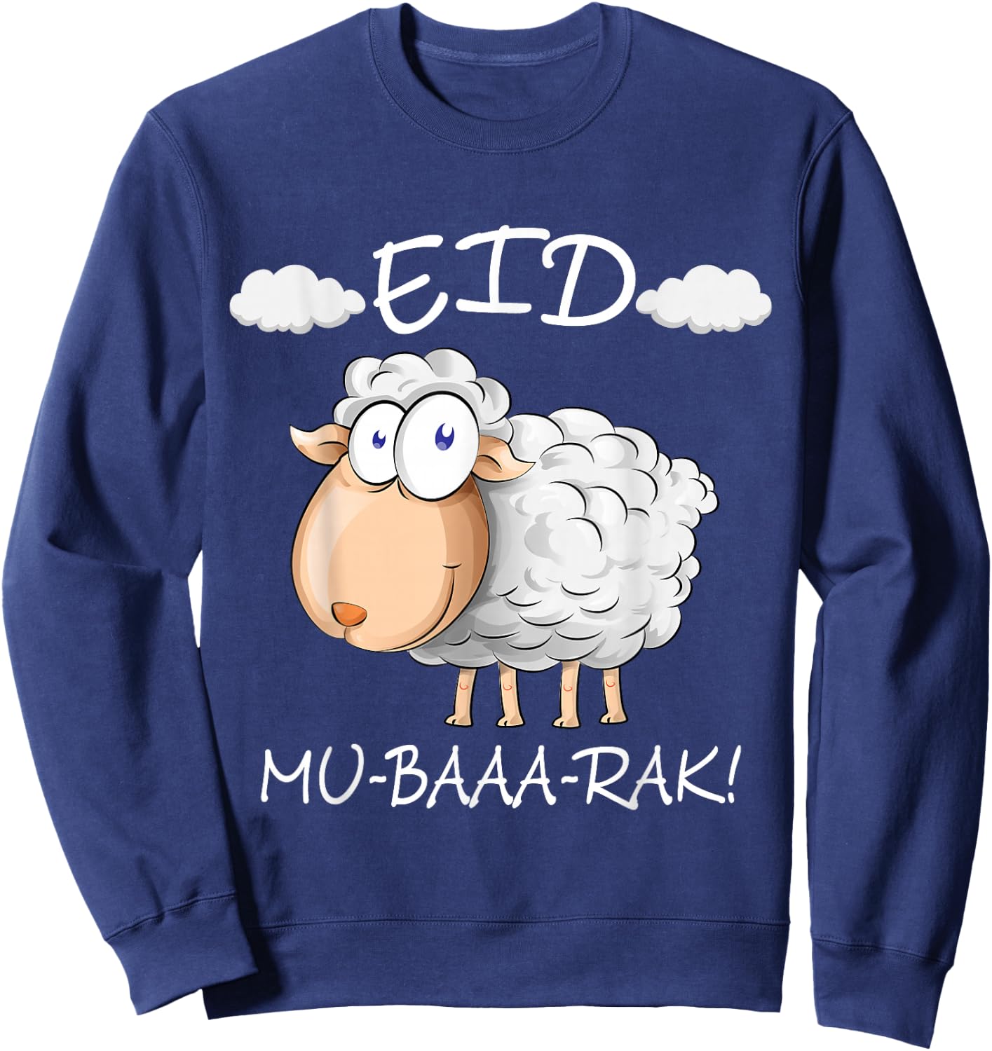 Eid Al-Adha Eid Mubarak Happy Eid Day Muslim eid 2025 kids Sweatshirt - Sweatshirt | Navy