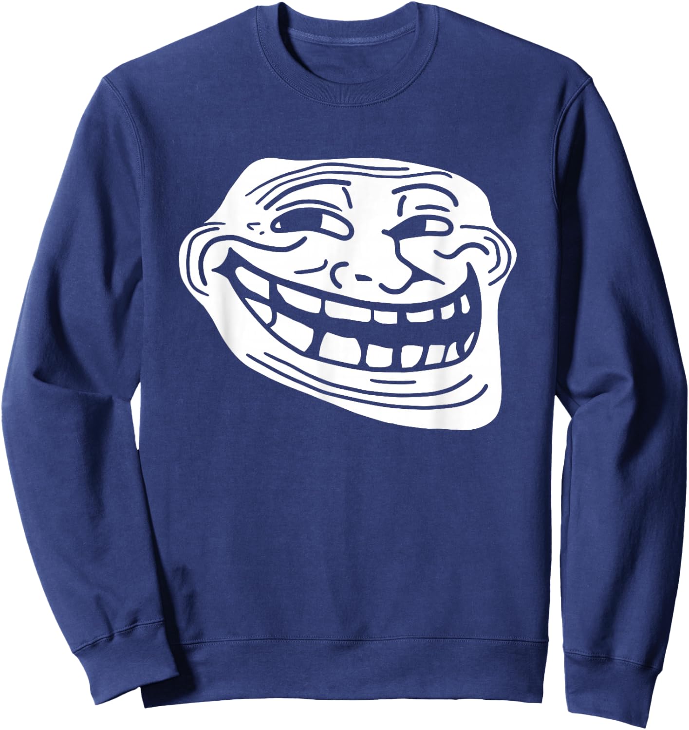 Troll Face Dank Meme Co. : Cartoon Meme , , Schwarz, S Sweatshirt - Sweatshirt | Navy