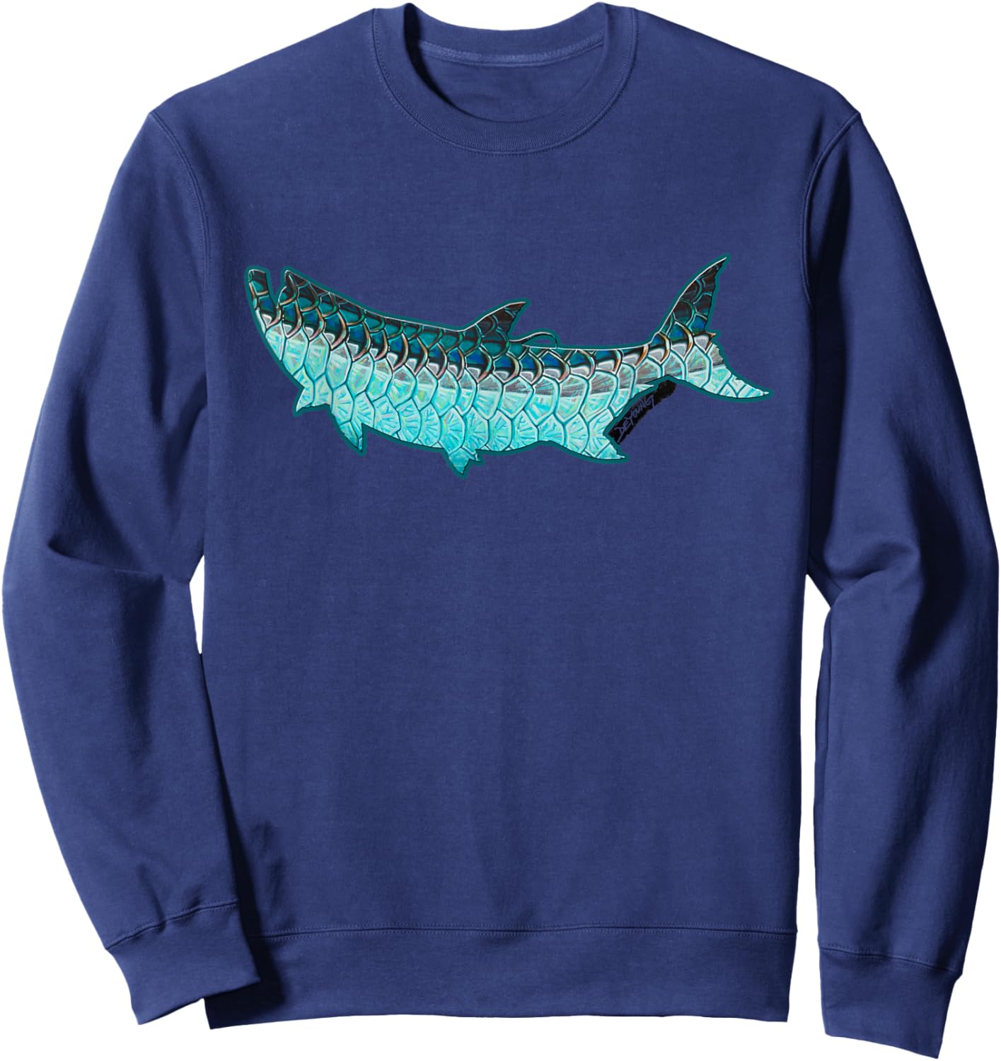 Tarpon Flank Derek DeYoung Novelty Fishing Gift Sweatshirt - Sweatshirt | Navy