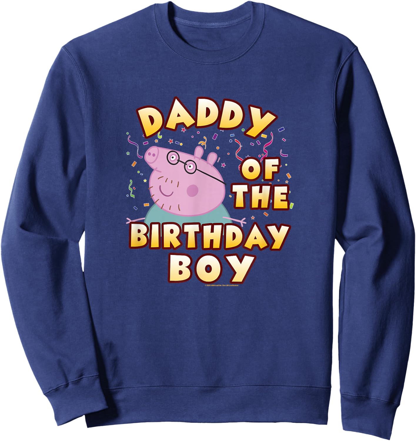 Peppa Pig Daddy of The Birthday Boy Confetti Logo Sweatshirt - Sweatshirt | Navy