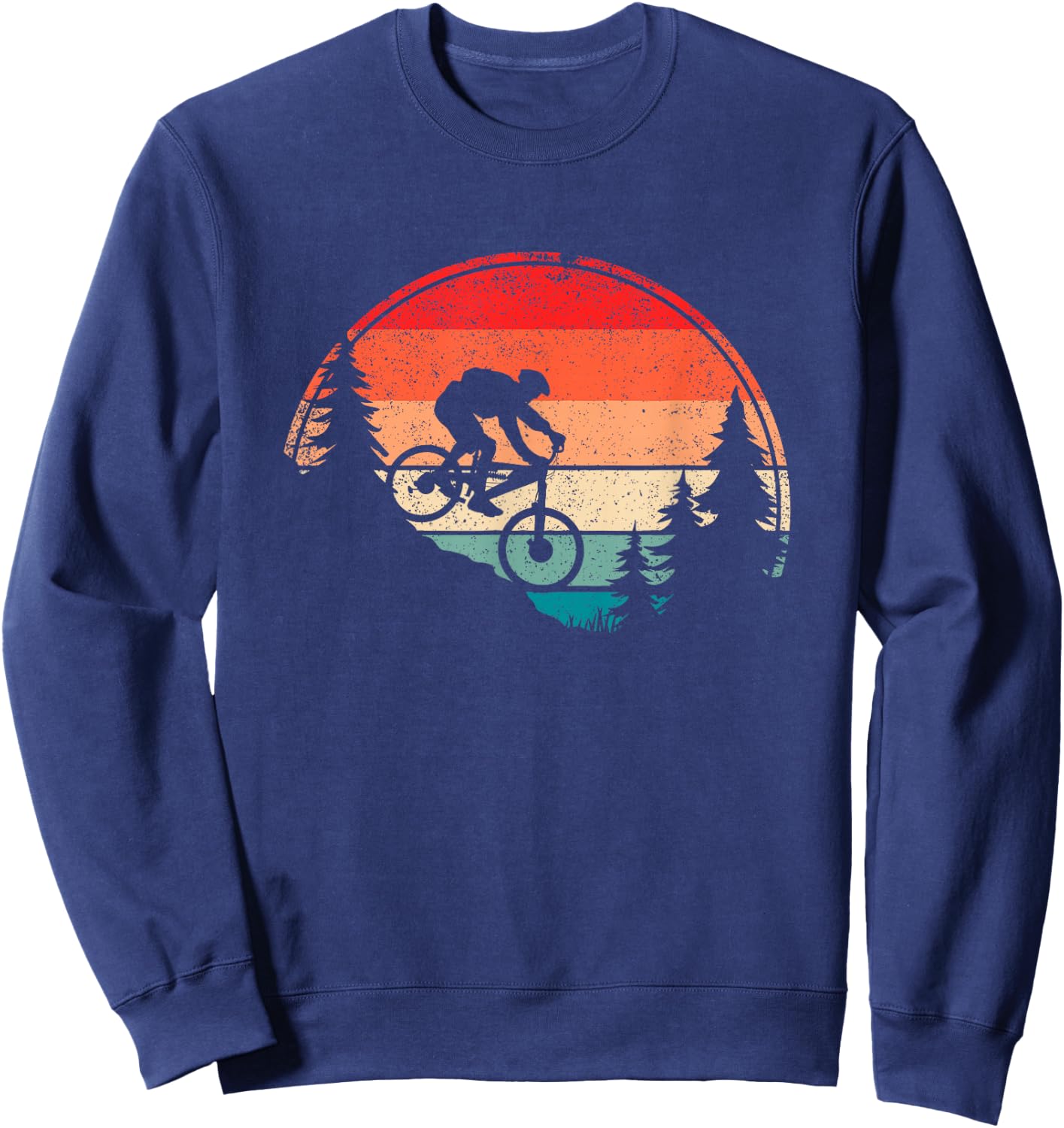 Retro Mountain Bike MTB Downhill Bicycle Sweatshirt - Sweatshirt | Navy