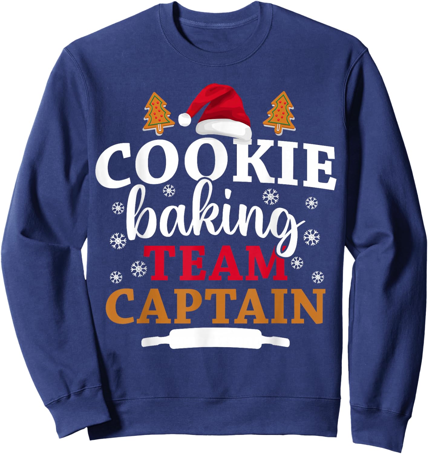 Baking Crew Christmas Cookie Baking Team Captain Sweatshirt - Sweatshirt | Navy