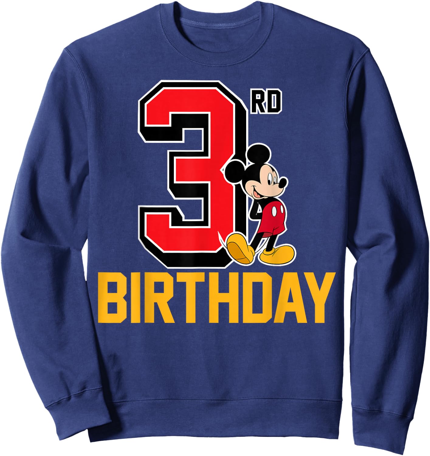 Disney - Mickey Mouse My 3rd Birthday Sweatshirt - Sweatshirt | Navy