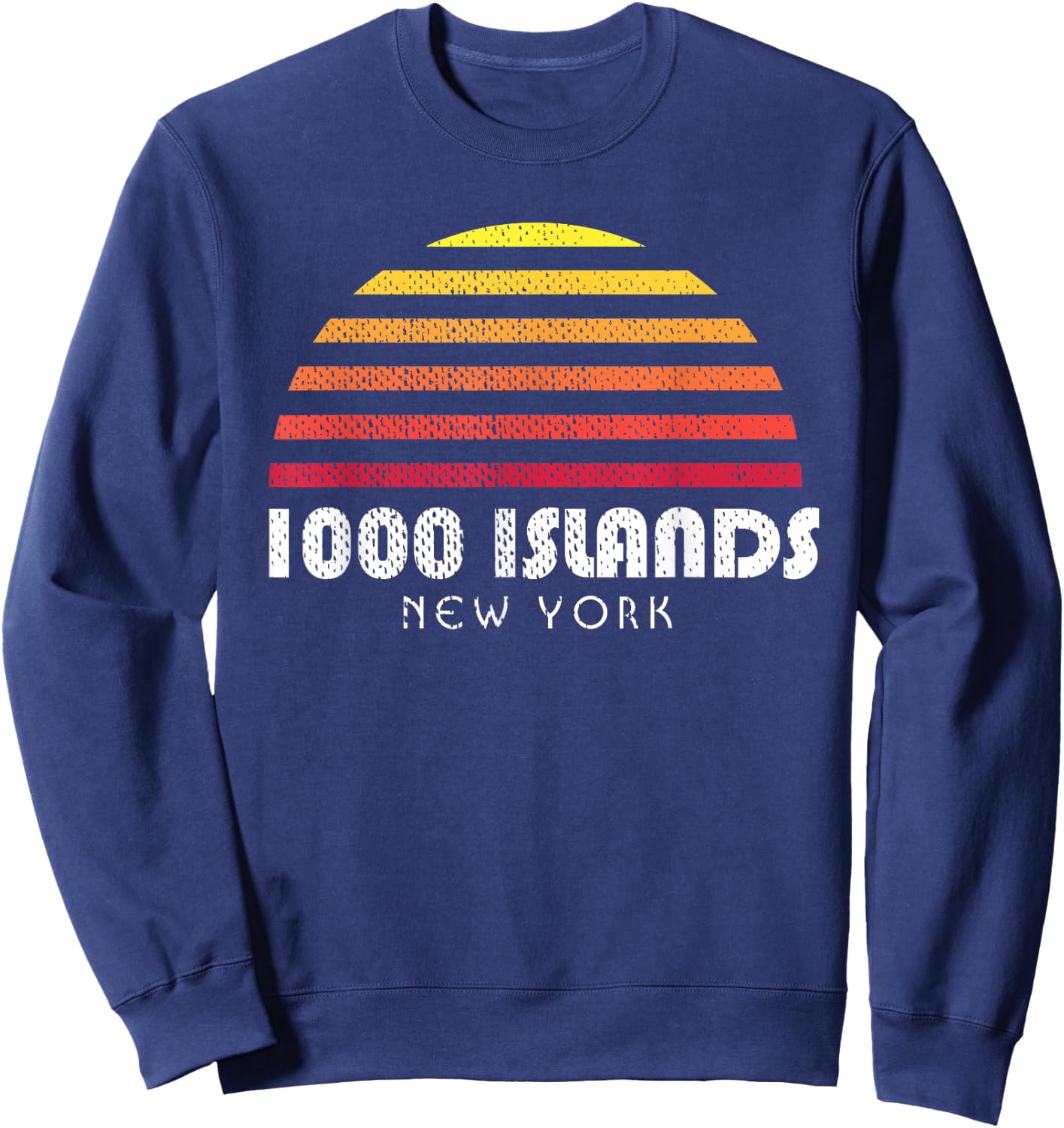1000 Islands Sunset Thousand Islands NY Fishing Sweatshirt - Sweatshirt | Navy