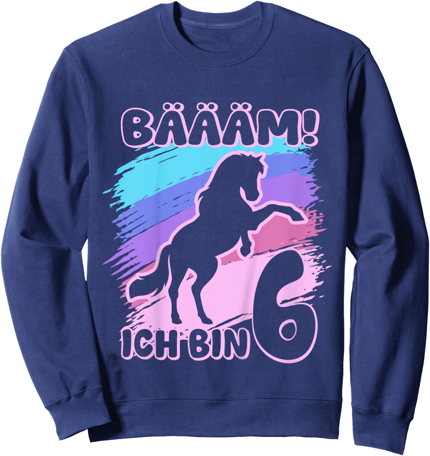 Kinder Bäm ich bin 6 | Schulkind | Einschulung Sweatshirt - Sweatshirt | Navy