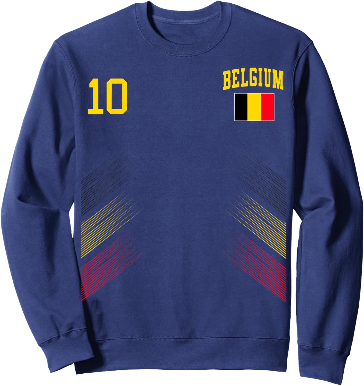 Belgien Fußball Fan Trikot Belgische Flagge Fußballliebhaber Sweatshirt - Sweatshirt | Navy