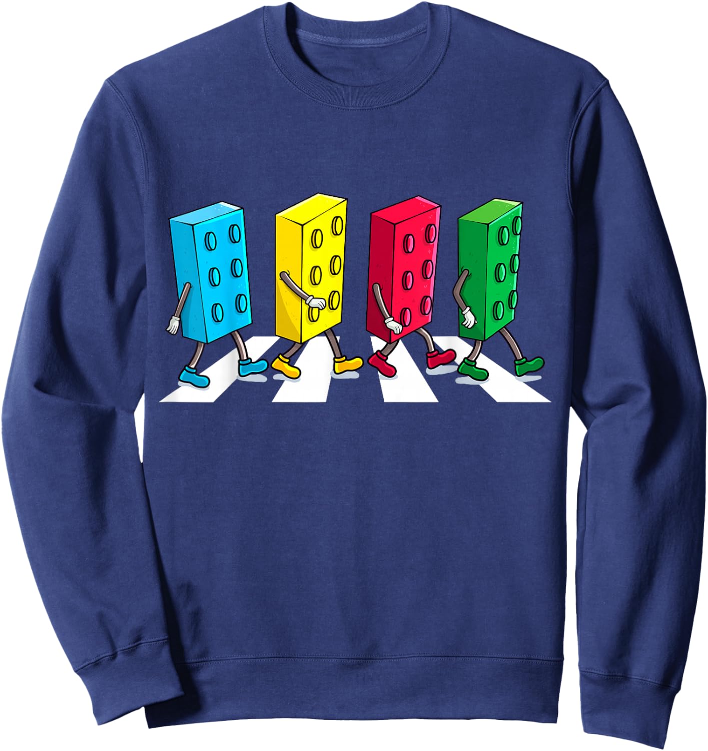 Master Builder Colourful Building Blocks Streets Boys Kids , black Sweatshirt - Sweatshirt | Navy