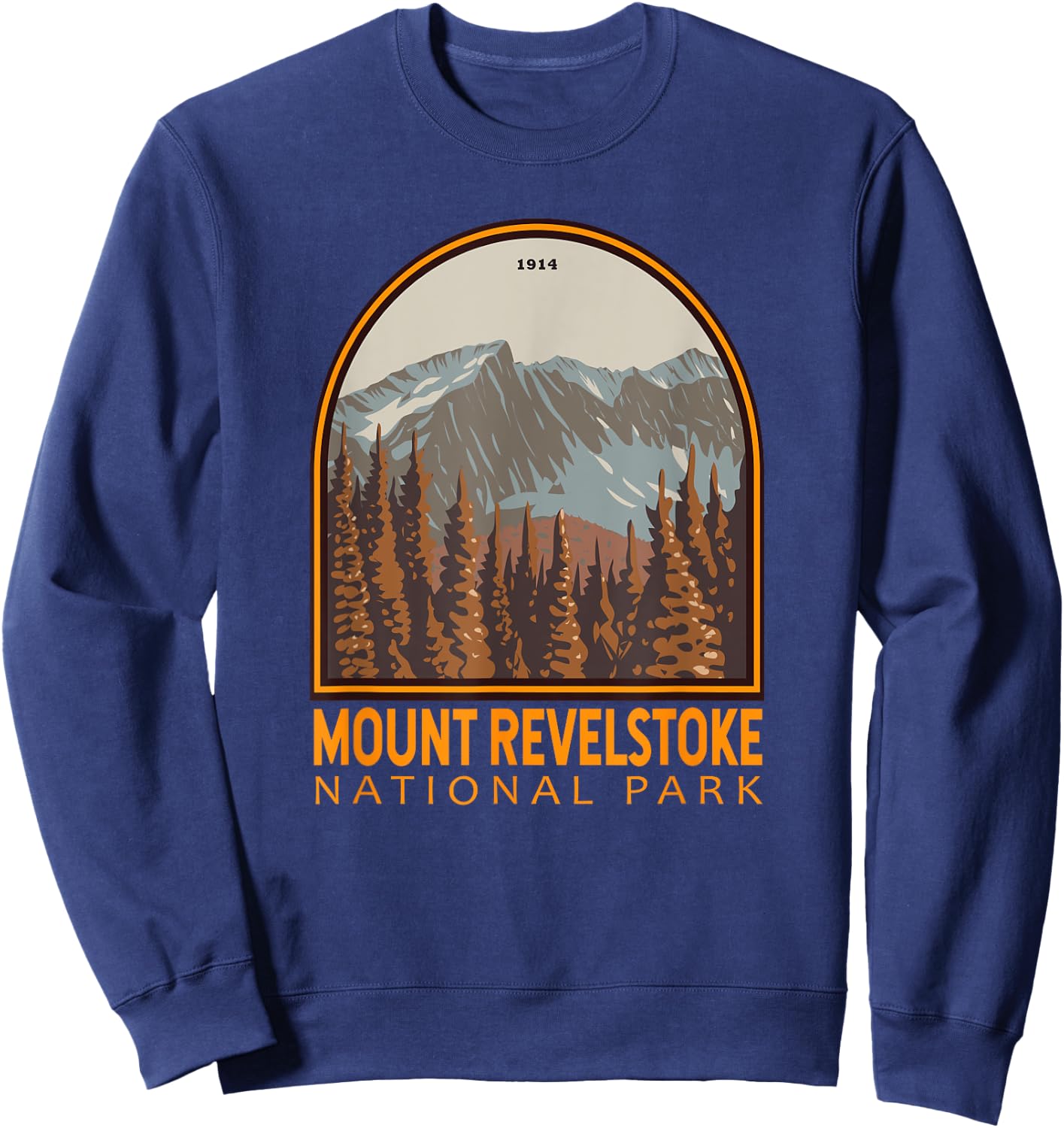Mount Revelstoke National Park Canada Vintage Emblem Sweatshirt - Sweatshirt | Navy