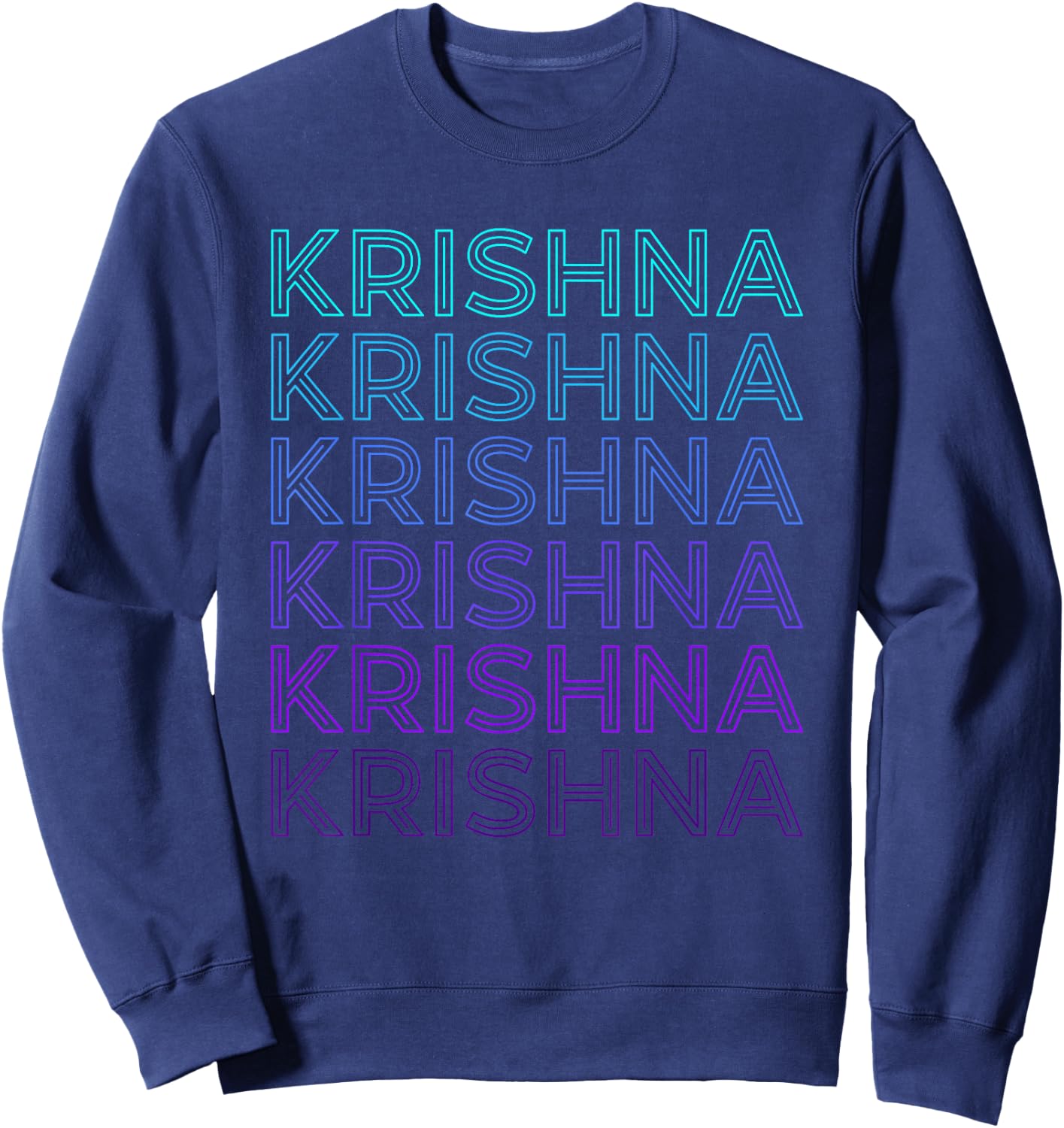 Krishna Hindu God Mythology Hinduism Retro Sweatshirt - Sweatshirt | Navy