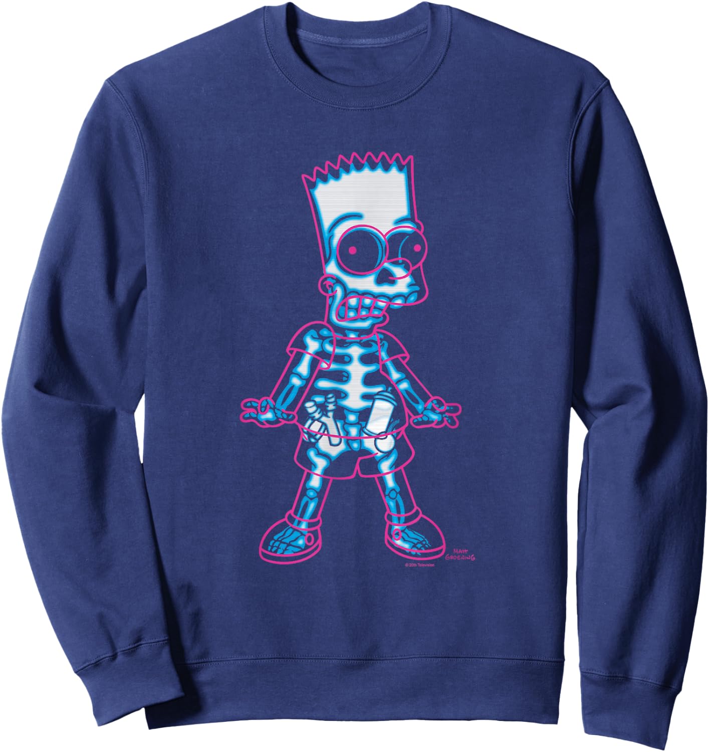 The Simpsons Bart Simpson Way in Trouble X-Ray , black Sweatshirt - Sweatshirt | Navy