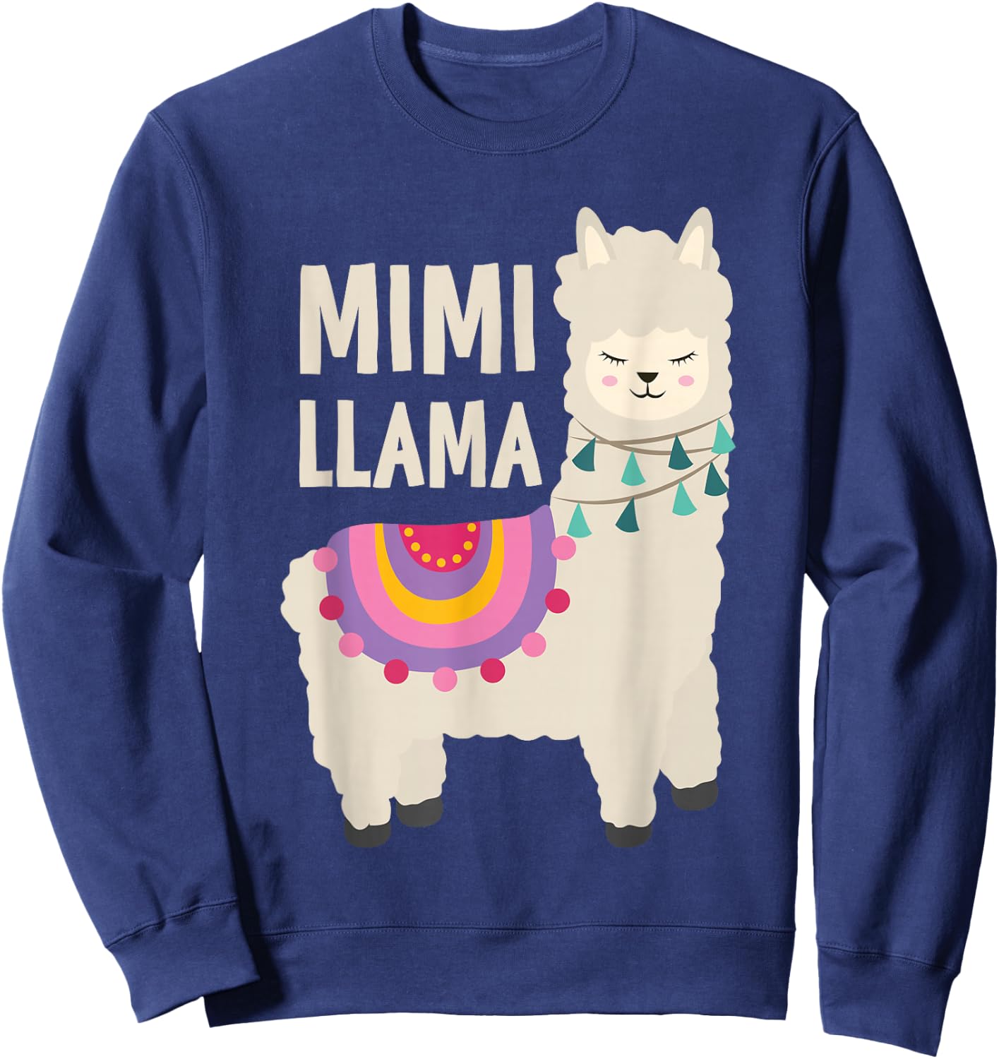 Mimi Llama Mimi Of The Birthday Llama Party Family Sweatshirt - Sweatshirt | Navy