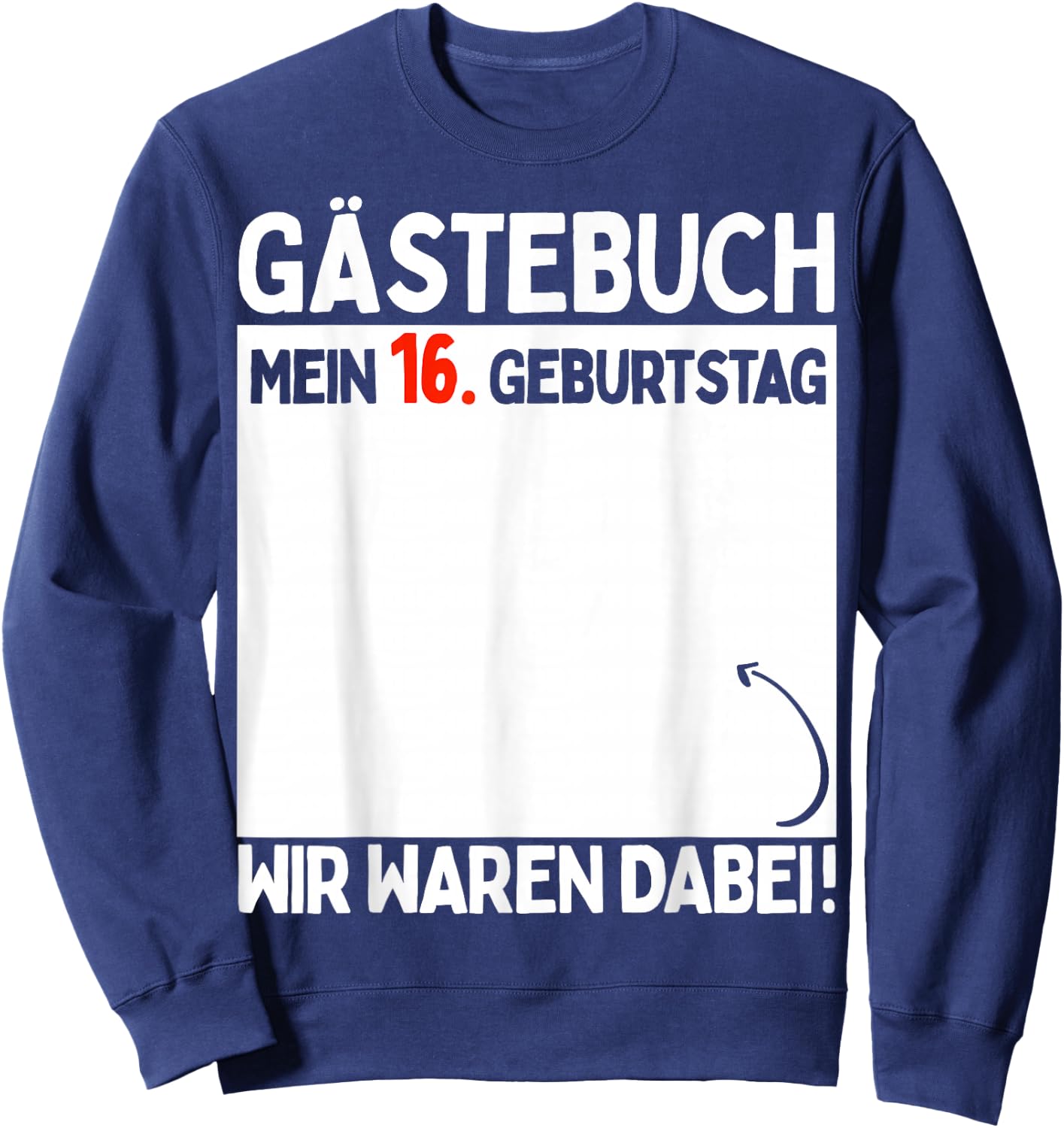 16th Birthday Boy Girl 16 Years 2008 Funny Gift , black Sweatshirt - Sweatshirt | Navy