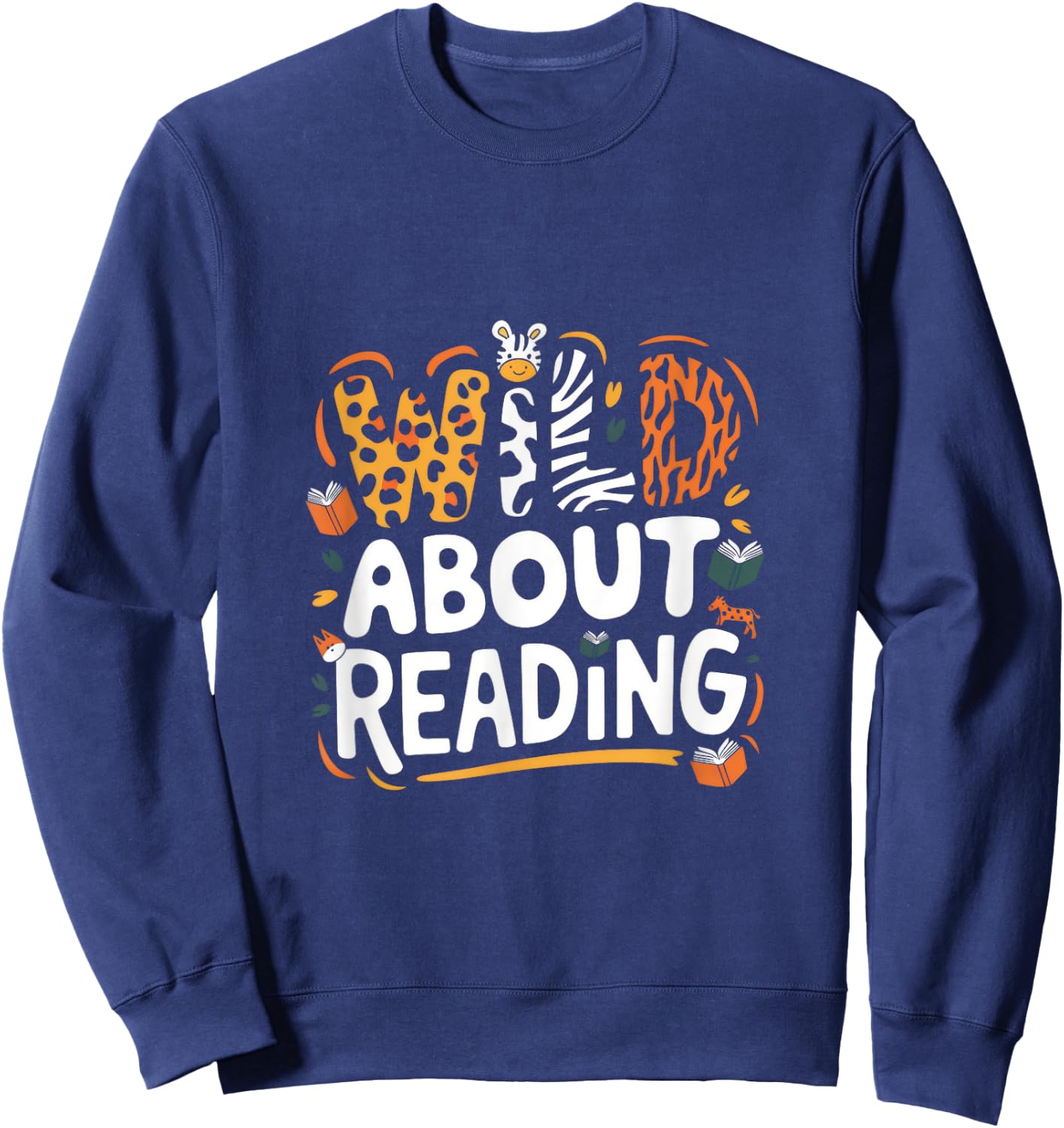 Wild About Reading - Wild About Reading Bookworm Sweatshirt - Sweatshirt | Navy