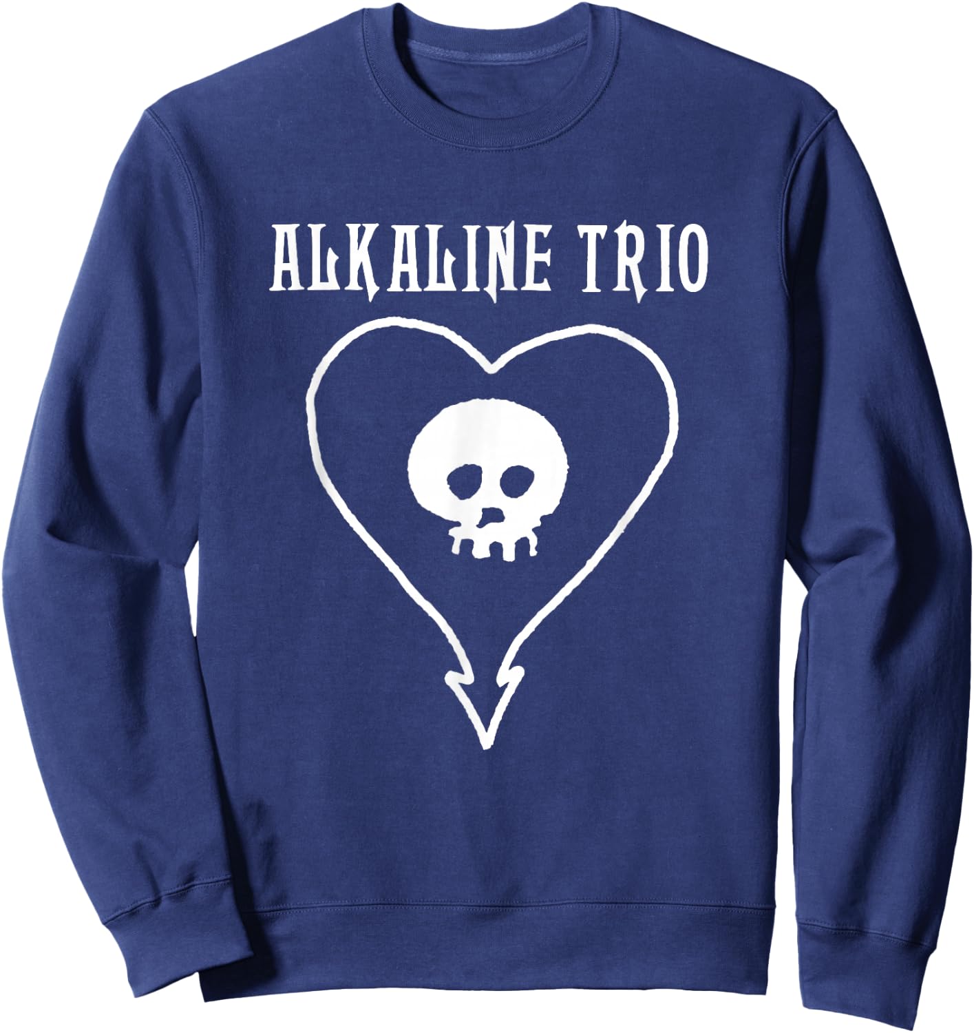 Alkaline Trio - Official Merchandise - Classic Heartskull Small Sweatshirt - Sweatshirt | Navy