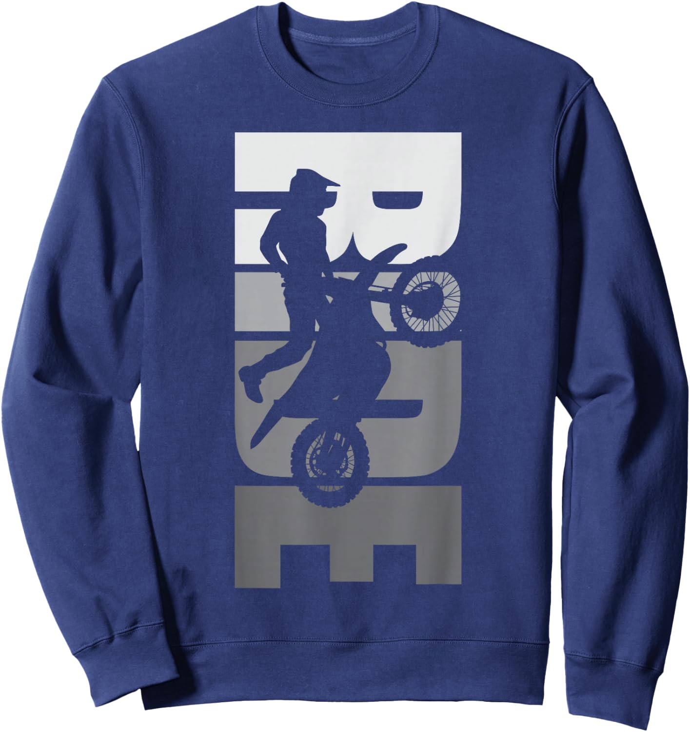 Ride Dirt Bike Motocross Motorcycle MX Offroad Life Passion , black Sweatshirt - Sweatshirt | Navy