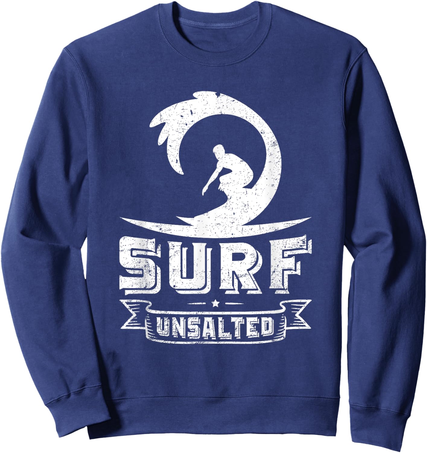 Great Lakes Surfing Surf Unsalted Surfing T Shirt Vintage Sweatshirt - Sweatshirt | Navy