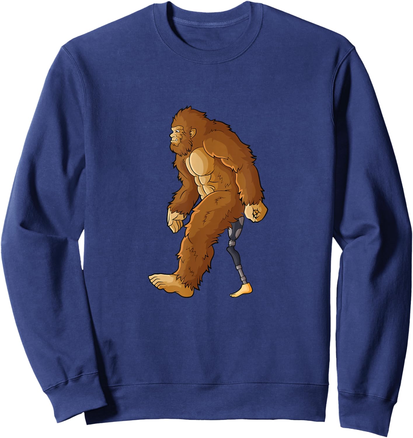 Bigfoot amputated leg amputee prosthetic leg amputation Sweatshirt - Sweatshirt | Navy