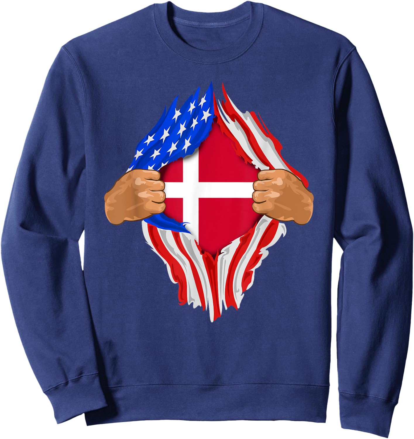 Danish Blood Inside Me | Denmark Flag Gift Sweatshirt - Sweatshirt | Navy