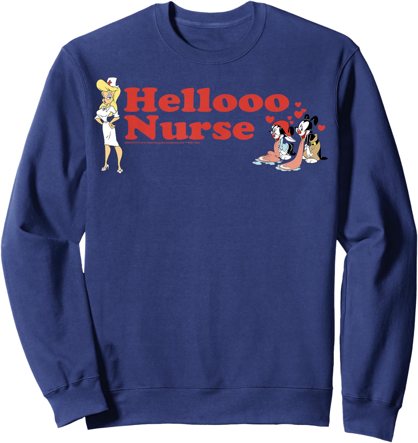 Animaniacs Group Shot Hellooo Nurse Sweatshirt - Sweatshirt | Navy