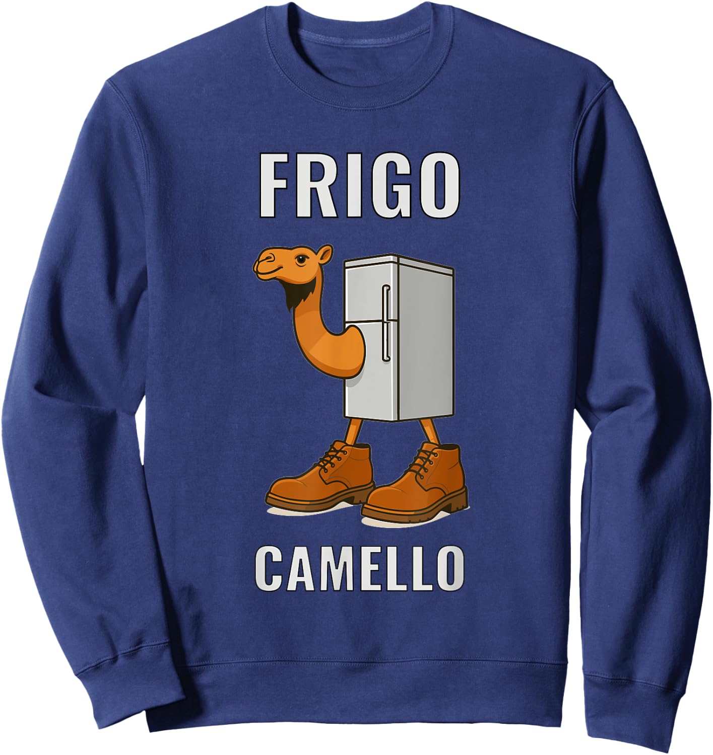 Frigo Camello Italian Absurd Meme Animal Mashup Sweatshirt - Sweatshirt | Navy