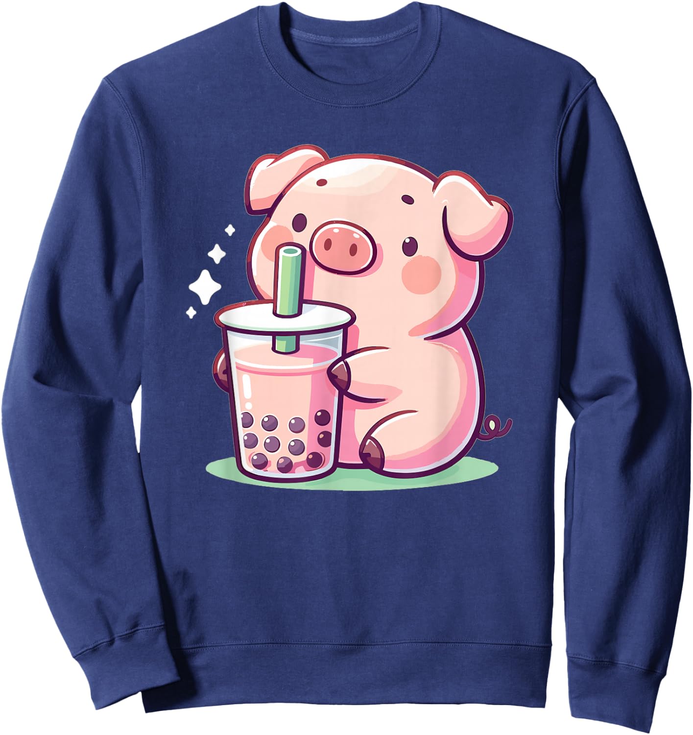 Discover Animal Designs In Kawaii Style Here -Adults Black Small Modern Sweatshirt - Sweatshirt | Navy